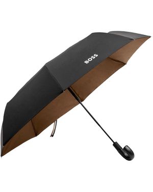 BOSS Pocket Umbrella With Camel Interior - Brown