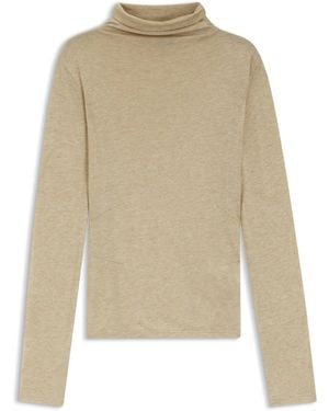 BOSS Hochgeschlossenes Top Aus Softem Jersey - Natur