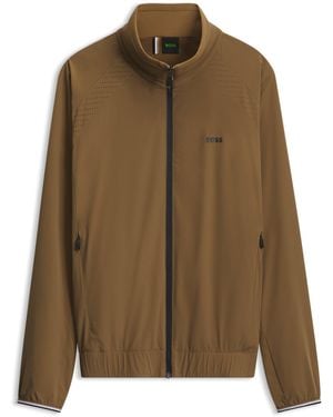 BOSS Active Waterafstotende Jas - Bruin