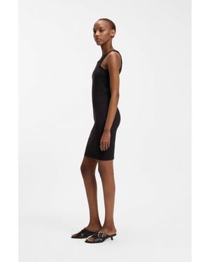 HUGO Stretch-Cotton Dress With Happy - White