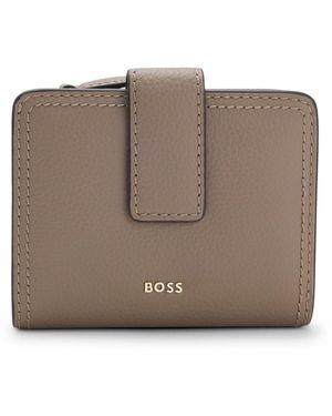 BOSS Cartera De Piel Con Letras De Logo - Marrón