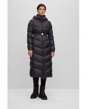 BOSS Slim-fit Puffer Jacket In Water-repellent Fabric - Black