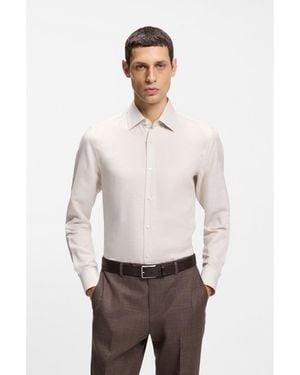 BOSS Slim-Fit Shirt - Natural