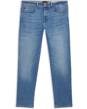 BOSS Maine Regular-Fit Jeans Aus Indigoblauem Stretch-Denim