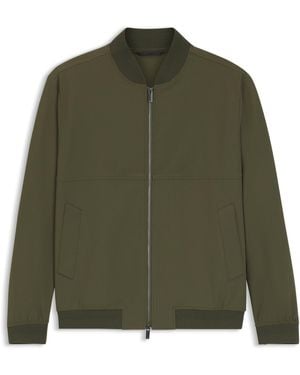 BOSS Slim-Fit Colbert Van Stretchmateriaal Met Microdessin - Groen