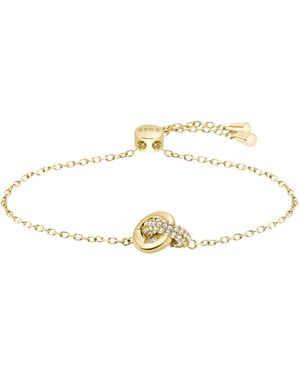 BOSS Pulsera Dorada Con Aros Entrelazados - Blanco