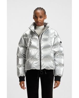 HUGO Patterned Women's Casual Jackets Size S - Gray