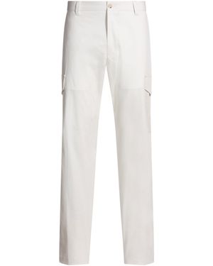 BOSS Tapered-Fit Hose Aus Baumwoll-Mix Mit Seiden- Und Elasthan-Anteil - Weiß