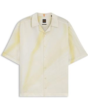 BOSS Relaxed-Fit Hemd Mit Artwork-Print - Weiß