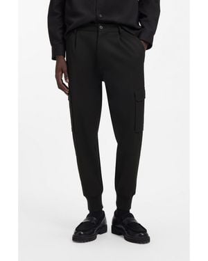 HUGO Slim-Fit Trousers With Cargo Pockets - Black