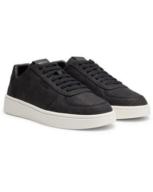 HUGO Sneakers Mit Krokodilprägung - Schwarz
