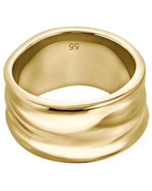 BOSS Ring With Ripple Design - Metallic