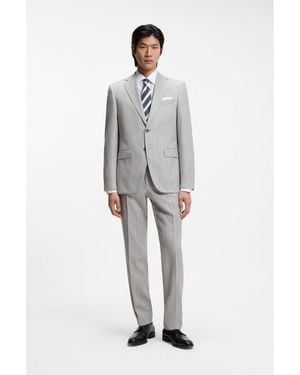 BOSS Two-Piece Regular-Fit Suit - Grey