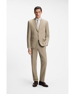 BOSS Two-Piece Regular-Fit Suit - Natural