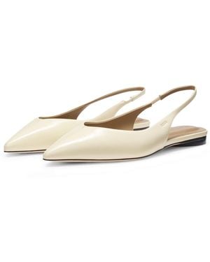 BOSS Pumps Aus Leder Mit Slingback-Riemen - Weiß