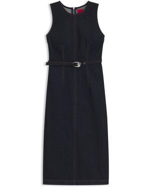 HUGO Belted Bodycon Dress - Black