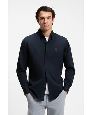 BOSS Regular-Fit Button-Down Shirt - Blue