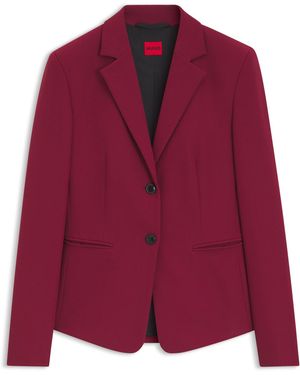 HUGO Blazer Slim Fit De Material Elástico - Morado