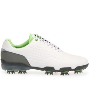 BOSS Golf Shoes In Leather With Golf Ball Embossing: 'light Fairway' - Grey