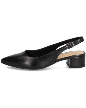Tamaris Glattleder Slingpumps - Schwarz