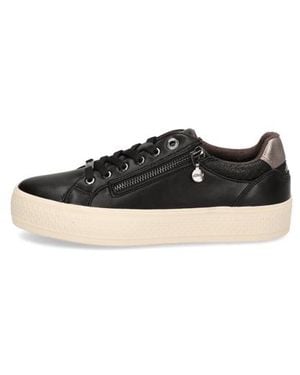 S.oliver Lederimitat Sneaker - Schwarz