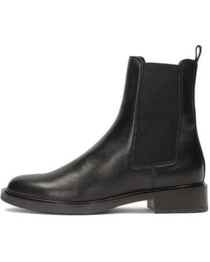 Kazar Schlupfstiefel Mit Flacher Sohle - Schwarz