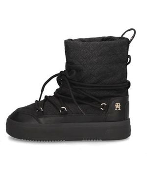 Tommy Hilfiger Lace-Up Monogramsnowboot - Schwarz