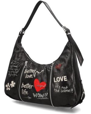 Desigual Hobo Bag - Schwarz