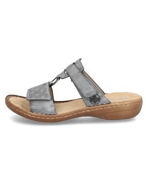 Rieker Lederimitat Pantoffel - Weiß