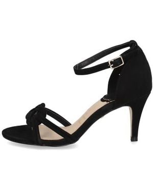 Silvia Schneider Veloursleder Sandale - Schwarz