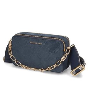 Michael Kors Jet Set Sm Dbl Zp Camra Chn Xbody - Blau