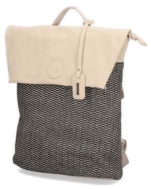 Rieker Lederimitat Rucksack - Schwarz
