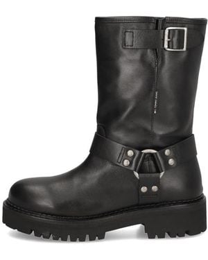 Tommy Hilfiger Tjw Urban Biker Bootleather - Schwarz