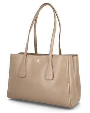 Calvin Klein Ck Medium Work Tote - Natur