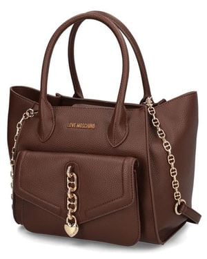 Love Moschino Lederimitat Shopper - Braun