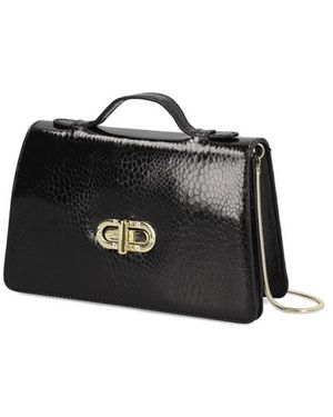 Silvia Schneider Lederimitat Mini Bag - Schwarz