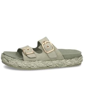 Tamaris Veloursleder Pantoffel - Grün
