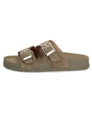 Tamaris Veloursleder Pantoffel - Braun