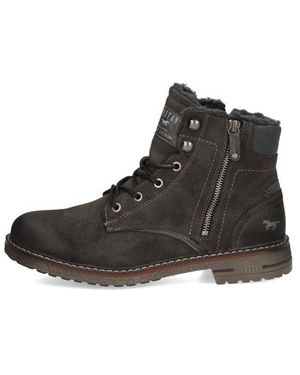 Mustang Lederimitat Boot - Schwarz