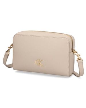 Calvin Klein Minimal Monogram Ew Camera Bag - Natur