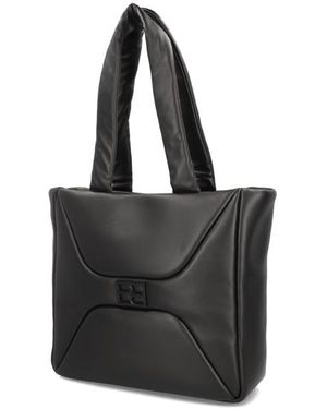Högl Glattleder Shopper - Schwarz