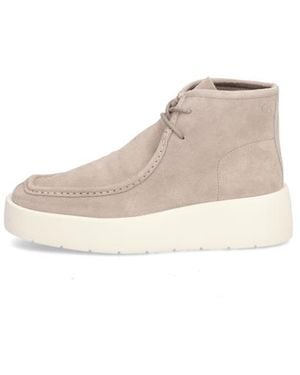 Calvin Klein Flatf Lace Up Apr Cut Boot - Natur