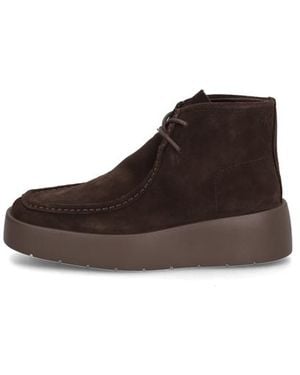 Calvin Klein Flatf Lace Up Apr Cut Boot - Braun