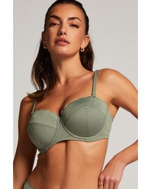 Hunkemöller Scallop Push-Up Underwired Bikini Top Cup A - Green