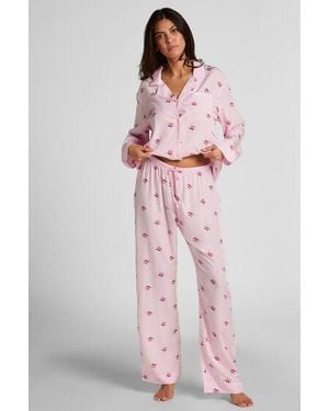 Hunkemöller Pant Woven Cherry - Pink