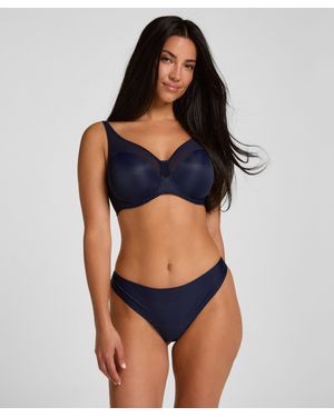 Hunkemöller Invisible Tanga Lace Back - Azul
