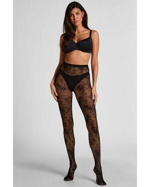 Hunkemöller Tights Allover Lace - Black