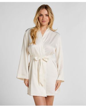 Hunkemöller Kimono Nupcial de Satén - Blanco