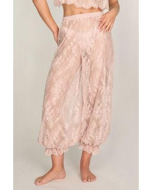 Hunkemöller Jogger Allover Lace Legacy - Roze