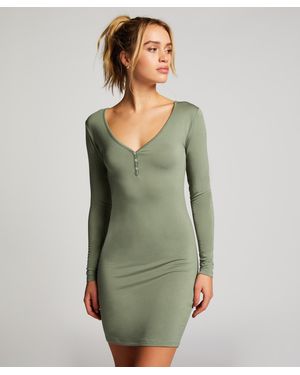 Hunkemöller Camisa de dormir Henley - Verde